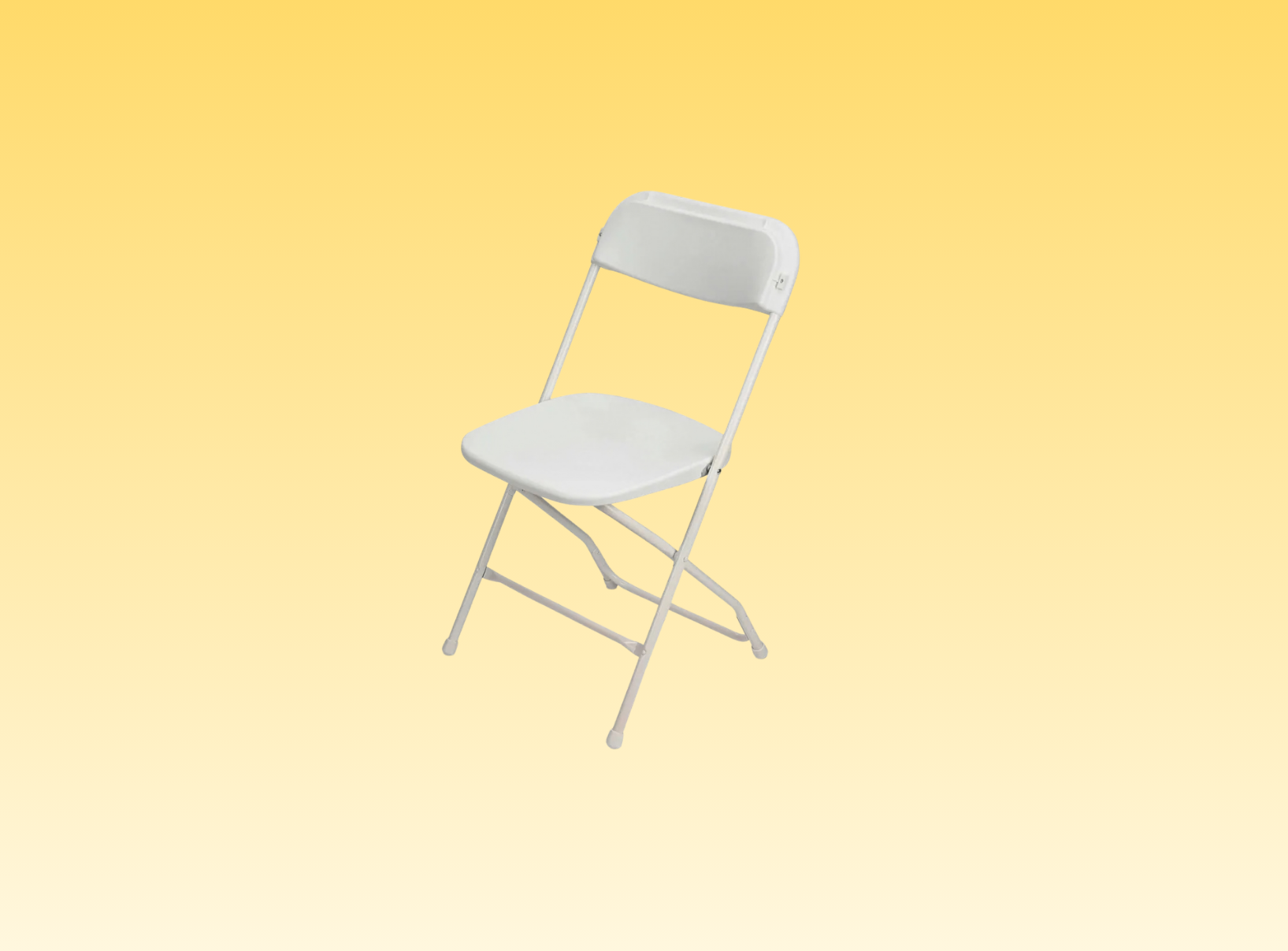 White Folding Chair representative product view